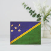 Flagge der Salomonen Postkarte (Stehend Vorderseite)