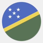 Flagge der Salomonen Runder Aufkleber (Vorderseite)