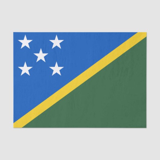Flagge der Salomonen Seidenpapier (Vorderseite)