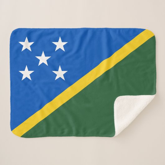 Flagge der Salomonen Sherpadecke (Vorderseite (Horizontal))