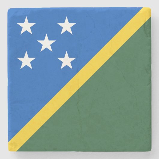 Flagge der Salomonen Steinuntersetzer (Vorderseite)