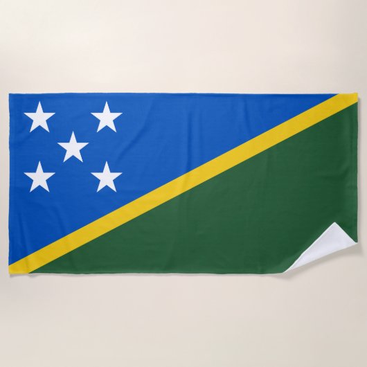 Flagge der Salomonen Strandtuch (Vorderseite)