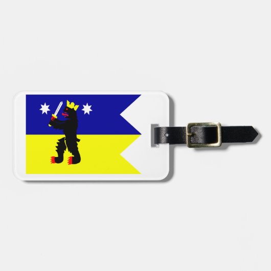 Flagge der Satakunta Region in Finnland Gepäckanhänger (Vorderseite horizontal)
