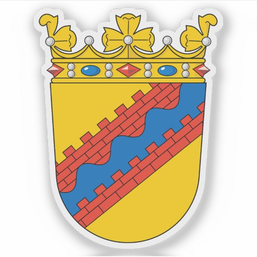 Flagge der schwedischen Ingria-Herrschaft, Schwede Aufkleber (Vorderseite)