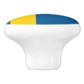 Flagge der schwedischen Keramik Knob Keramikknauf (Seitenansicht)