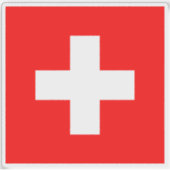 Flagge der Schweiz Aufkleber (Vorderseite)