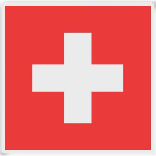 Flagge der Schweiz Aufkleber (Vorderseite)