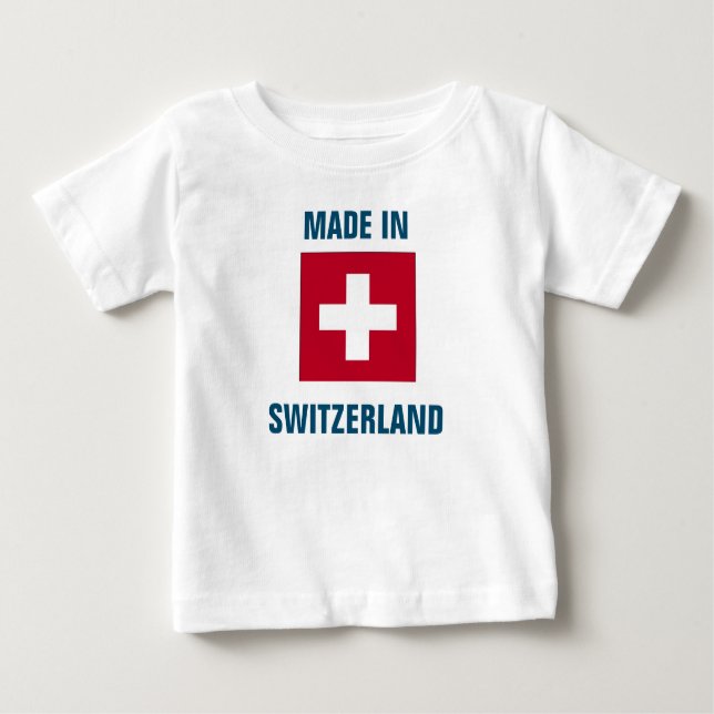 Flagge der Schweiz Baby T-shirt (Vorderseite)