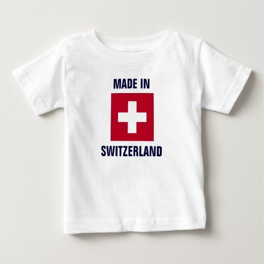 Flagge der Schweiz Baby T-shirt (Vorderseite)