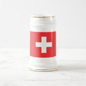 Flagge der Schweiz Bierglas (Mittel)