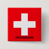 Flagge der Schweiz Button (Vorderseite)