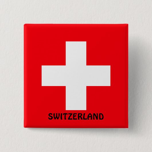 Flagge der Schweiz Button (Vorderseite)