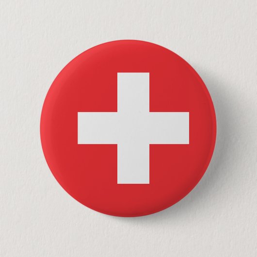 Flagge der Schweiz Button (Vorderseite)