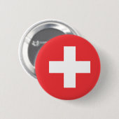 Flagge der Schweiz Button (Vorne & Hinten)