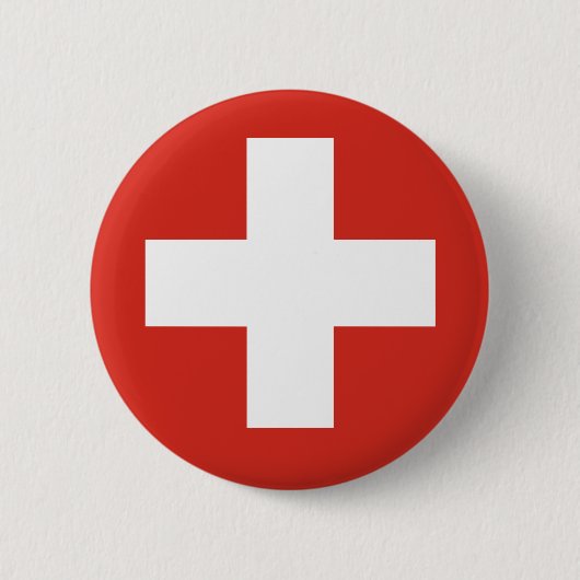 Flagge der Schweiz Button (Vorderseite)
