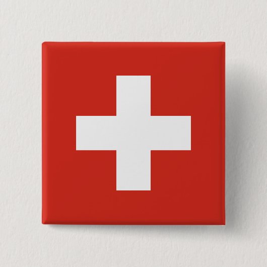 Flagge der Schweiz Button (Vorderseite)