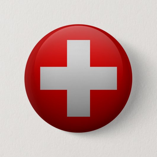 Flagge der Schweiz Button (Vorderseite)