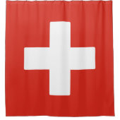 Flagge der Schweiz Duschvorhang (Vorderseite)