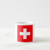 Flagge der Schweiz Espressotasse (Vorderseite)