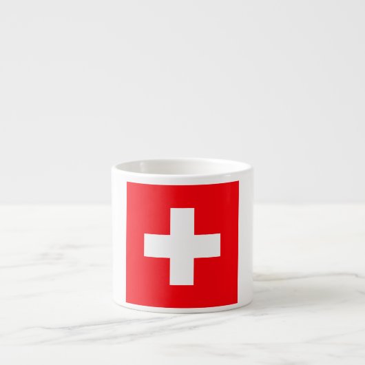 Flagge der Schweiz Espressotasse (Vorderseite)