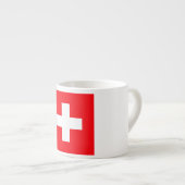 Flagge der Schweiz Espressotasse (Vorderseite Rechts)