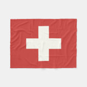 Flagge der Schweiz Fleecedecke (Vorderseite (Horizontal))