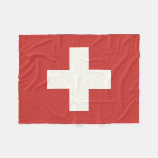 Flagge der Schweiz Fleecedecke (Vorderseite (Horizontal))
