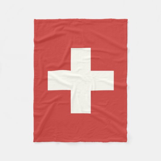 Flagge der Schweiz Fleecedecke (Vorderseite)