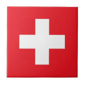 Flagge der Schweiz Fliese (Vorderseite)