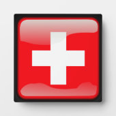 Flagge der Schweiz Fotoplatte (Vorderseite)
