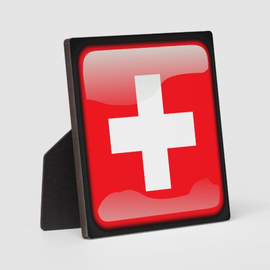 Flagge der Schweiz Fotoplatte (Vorderseite)