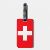 Flagge der Schweiz Gepäckanhänger (Rückseite vertikal)