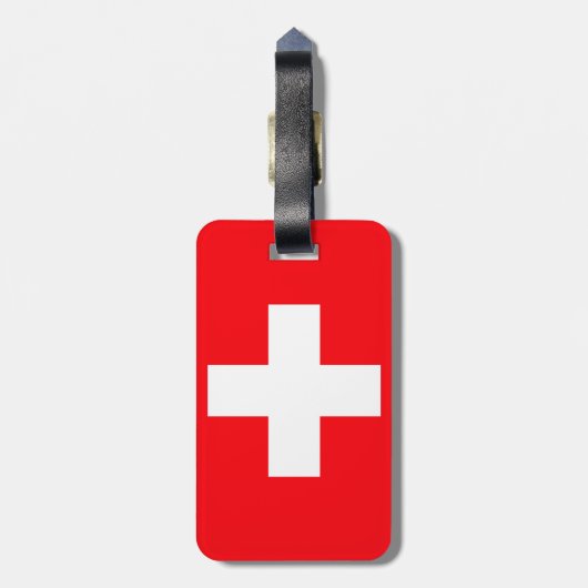 Flagge der Schweiz Gepäckanhänger (Rückseite vertikal)