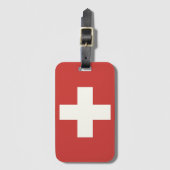 Flagge der Schweiz Gepäckanhänger (Vorderseite Vertikal)