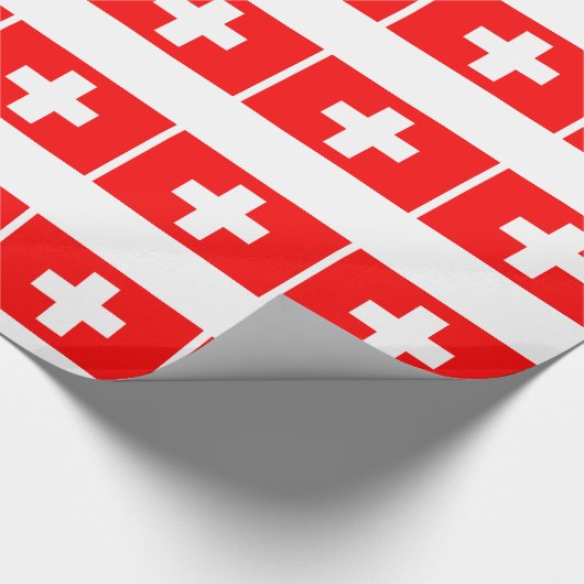 Flagge der Schweiz Geschenkpapier (Ecke)