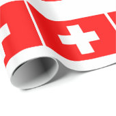 Flagge der Schweiz Geschenkpapier (Rolleneckpunkt)