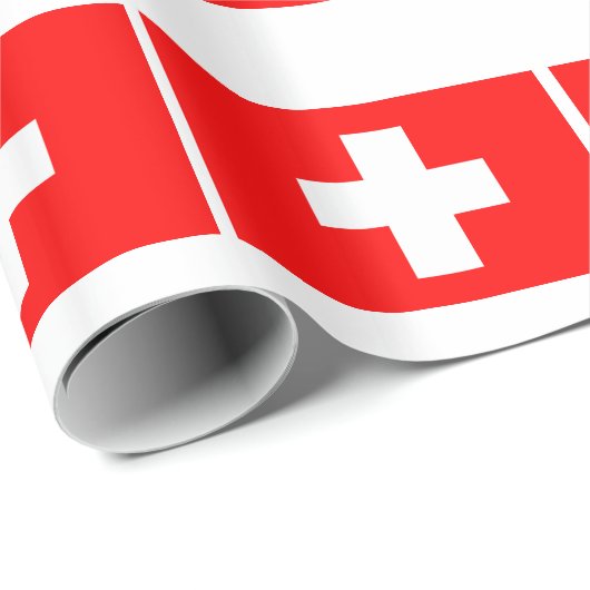 Flagge der Schweiz Geschenkpapier (Rolleneckpunkt)