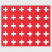 Flagge der Schweiz Geschenkpapier (Flach)