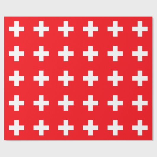 Flagge der Schweiz Geschenkpapier (Flach)