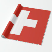 Flagge der Schweiz Geschenkpapier (Ungerollt)