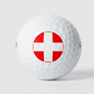 Flagge der Schweiz Golfball