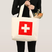 Flagge der Schweiz Jumbo Stoffbeutel (Vorderseite (Produkt))