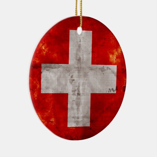 Flagge der Schweiz Keramikornament (Rechts)