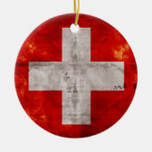 Flagge der Schweiz Keramikornament (Vorne)
