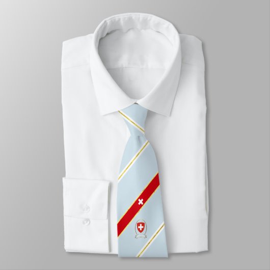 Flagge der Schweiz Krawatte (Gebunden)