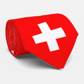 Flagge der Schweiz Krawatte (Gerollt)