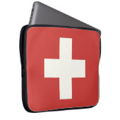 Flagge der Schweiz Laptopschutzhülle (Vorne Rechts)