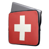 Flagge der Schweiz Laptopschutzhülle (Vorderseite Links)