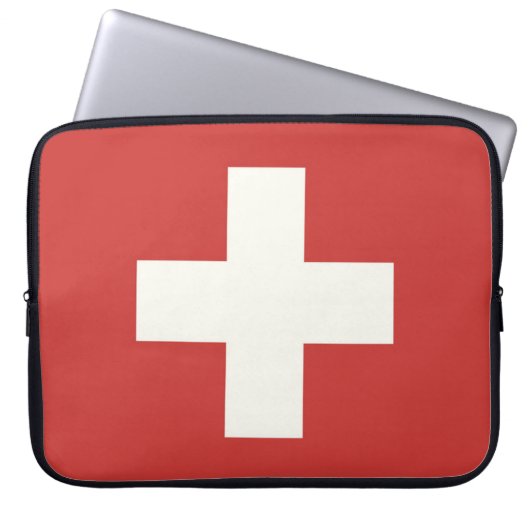 Flagge der Schweiz Laptopschutzhülle (Vorderseite)