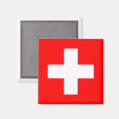 Flagge der Schweiz Magnet (Vorderseite/Rückseite)